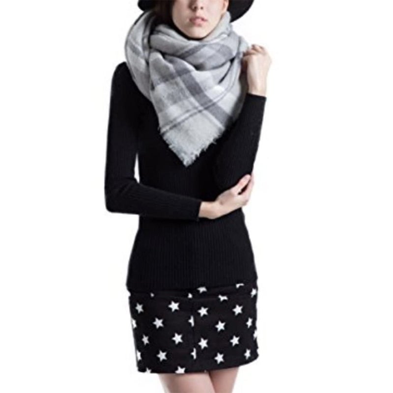 Neal LINK Women's Scarves Wraps Warm Blanket Scarf Shawl Winter Plaid Scarfs for Women - Image 5